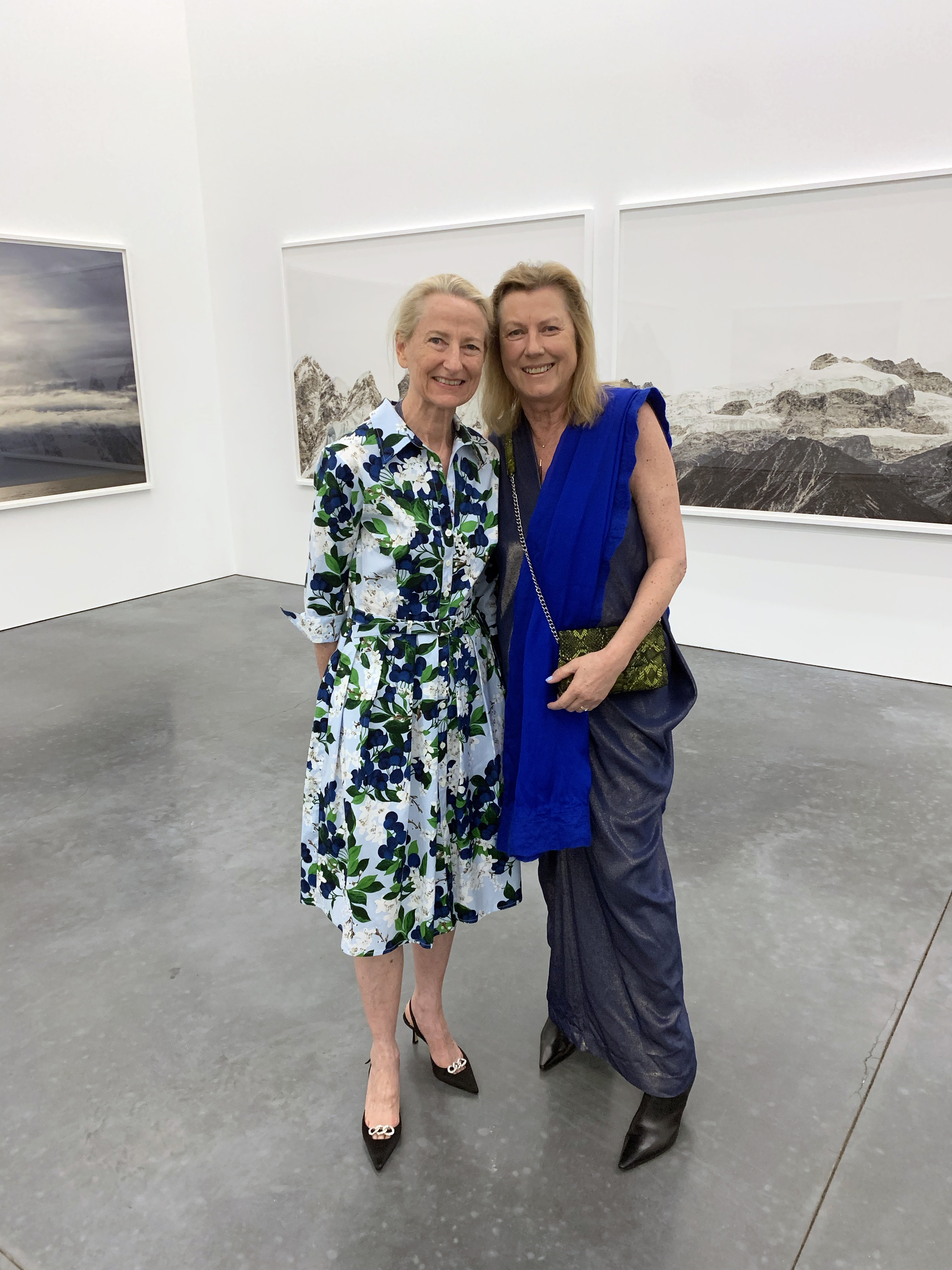 Renate Aller with Laurie Lambrecht, Parrish Art Museum Midsummer Gala Part 2019 and solo exhibition " The Space Between Memory and Expectation" by Renate Aller