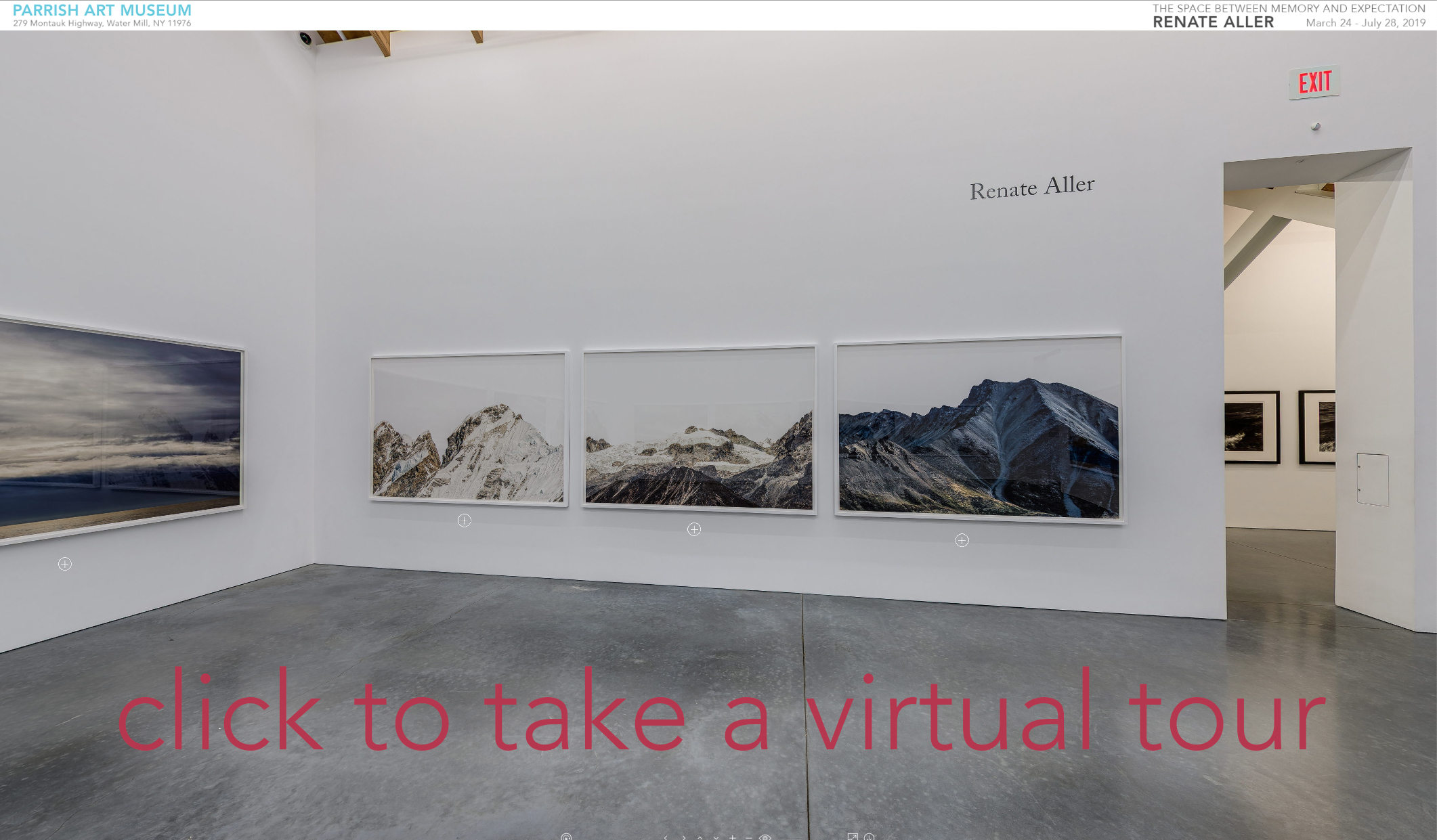 Click here for a virtual tour of Renate Aller "The Space Between Memory and Expectation" at the Parrish Art Museum