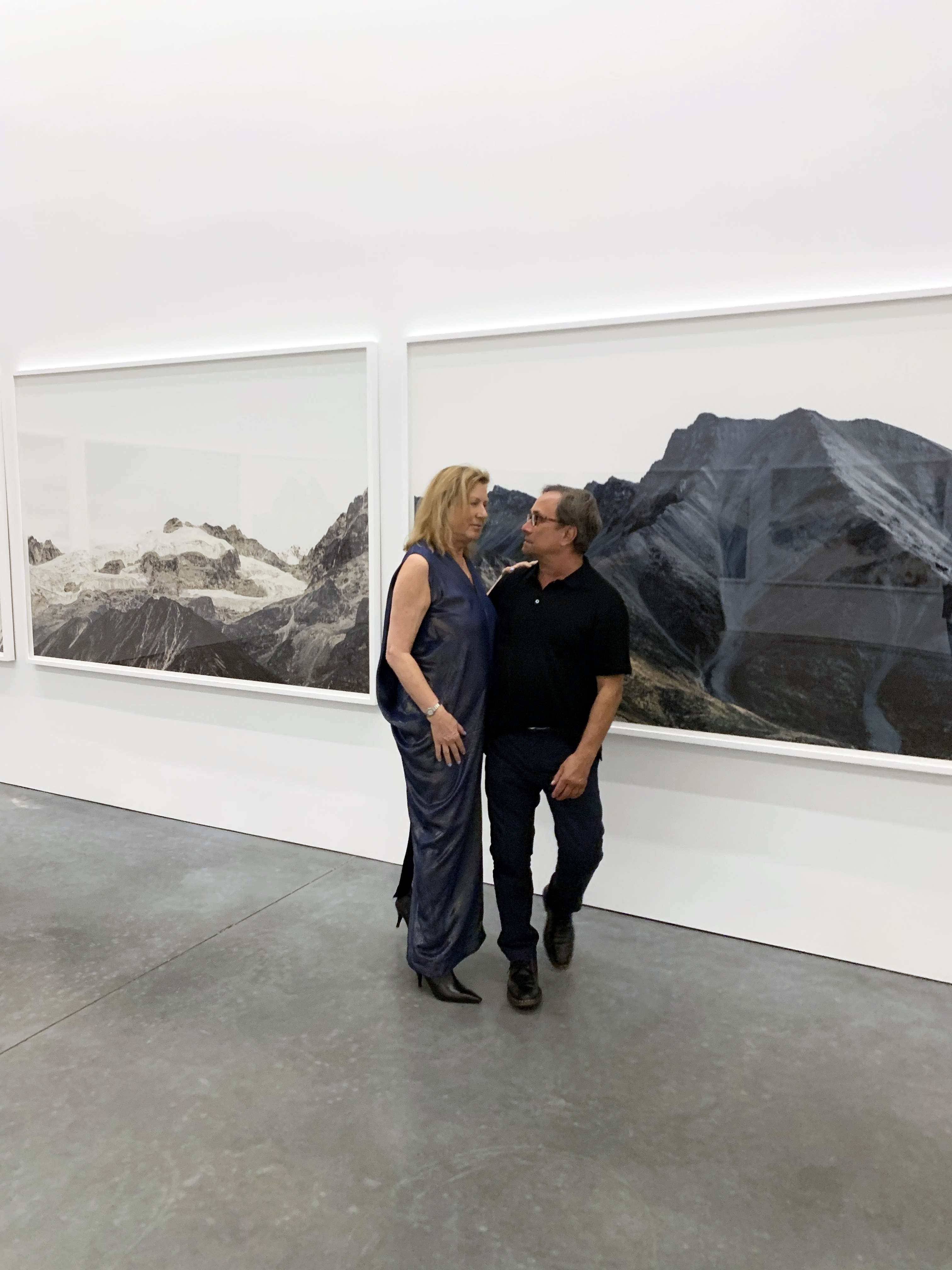 Renate Aller and Ross Bleckner, Parrish Art Museum Midsummer Gala Part 2019 and solo exhibition " The Space Between Memory and Expectation" by Renate Aller