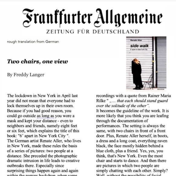 Frankfurter Allgemeine Renate Aller review by Freddy Langer